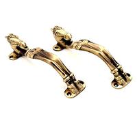 eSplanade Brass Door Handle Pair (2 pcs) | Home Decor | Door Decor | Pair of Brass Door Handles (Horse Head)