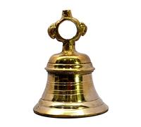 eSplanade Brass Hanging Bells for Home Decoration - 1 Bell, 7 Inches Traditional Temple Bell, Hanging Bells for Pooja Room, Mandir Decor, Deep Sound Ghanta, Antique Look Ghanti