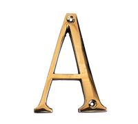 eSplanade - Brass House Hotel Door Name Alphabets - Wall Door Plaque Letter Alphabet - 3" Inches - Golden ("A" Alphabet) ("A" Alphabet-3)