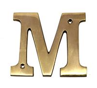 esplanade Brass House Hotel Door Name - Wall Door Plaque Alphabet Letter "Z" - 4" Inches ("M" Alphabet - 4)
