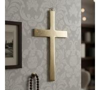 ESPLANADE Brass Jesus Christ Cross - Holy Cross, Antique Look Idol, Christian Cross for Prayer, Christmas Gifts, Home Office Décor, Housewarming Gifts