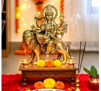 eSplanade Brass Maa Durga/MATA Rani Idol, Statue, moorti, murti for Home Mandir and Home Decor (8.5 Inches)