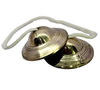 eSplanade Brass Manjeera set Clash Cymbals Hand Cymbals - 3" Inches Dia. - Golden