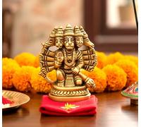 eSplanade Brass Panchmukhi Hanuman Idol Statue, 2.5 inches