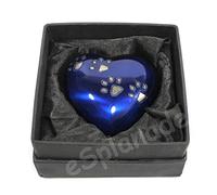eSplanade Brass Pet Dog Cat Urn | Blue Paws Pattern Keepsake | Burial Urn | Memorial Jar Pot
