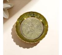 ESPLANADE Brass Plate for Puja Engraved, Set of 2 Bhog Thali Brass Items for Pooja & Kitchen, Prasadam Bowls for Pooja, Diwali Gift Items, Puja Essentials for Home Mandir