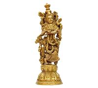 ESPLANADE Brass Radha Krishna Kishan Murti Idol Statue Sculpture | Pooja Idols | Home Decor (Radha Antique)