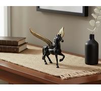 ESPLANADE Brass Uplifted Legs Horse/Standing Horse/Rearing Horse Tableware Showpiece | Home Decor | Centre Piece | Brass Decor (Black)