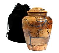 ESPLANADE Classic Wooden Cremation Urn, 8" x 6", Brown, Rectangular, Screw Top, Durable, Airtight, Hand Wash Only, Funeral Services, Memorialization, Remembrance Keepsake