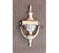 eSplanade "Colonial Style Brass Door Knocker, Yellow, 4 x 2 x 8-Inch