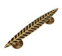 eSplanade - Designer Brass Leaf Door Handle - 12 inches | Home Decor | Door Decor | Brass Door Pulls
