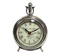 ESPLANADE European Style Vintage Table Clock 7" Chrome