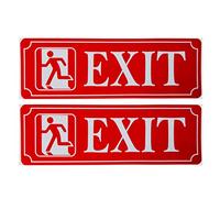 eSplanade EXIT Sign Sticker Decal - Easy to Mount Weather Resistant Long Lasting Ink Size (9" x 3")