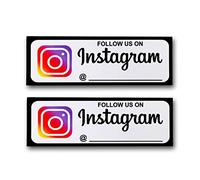 eSplanade Follow US ON Instagram Sign Sticker Decal - Easy to Mount Weather Resistant Long Lasting Ink Size (9" x 3")