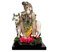 ESPLANADE Hand Carved God Kishan Krishna | Makhan Chor Murti Idol Statue Sculpture (10")