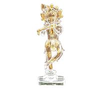 ESPLANADE Krishna Kishan Murti Idol Statue Sculpture (5.25") | Crystal Glass