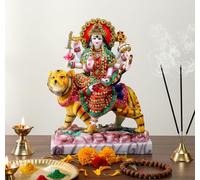 eSplanade Maa Durga Mata Rani Murti Idol Statue Sculpture for Home Mandir - Resin - 10" Inches - Multi