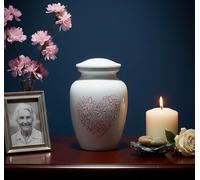 eSplanade Metal Cremation Urn, Memorial Jar Pot Container