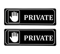 eSplanade Private Entry Restricted Sign Sticker Decal - Easy to Mount Weather Resistant Long Lasting Ink Size (9" x 3")