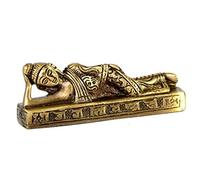 ESPLANADE Reclining Buddha Statue for Home Decor | Brass Sleeping Buddha Showpiece for Living Room, Meditation, Office Table Desk, Car, Shelf | Tibetan Buddhist Gift | Zen Idol & Figurine | Golden