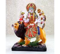 eSplanade Resin Durga Maa Mata Rani Sherawali Murti Idol Statue Sculpture - 11.5 inches | Pooja Idols | Home Decor