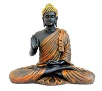 ESPLANADE Resin Meditating Buddha Showpiece | Home Decor | Idol Statue Figurine Murti | Tibetan Buddhist Statue - 14.5 Inches Height