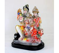 eSplanade Resin Shiv Parivar - 8 inches | Shiva Parvati, Bholenath, Shankar Parvati with Ganesha Nandi Murti Idol, Statue or Moorti (Shiva Family) | Pooja Idols | Home Decor