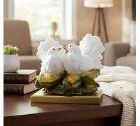 ESPLANADE Resin Two Love Birds Showpiece - 6 inches Height | Love Birds Statue for Goodluck, Gifts, Decorative