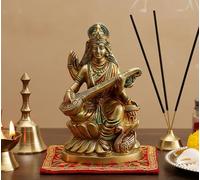 ESPLANADE Saraswati Maa Murti Idol Statue Sculpture (6 Inch)