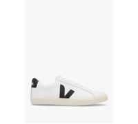 Esplar Logo Extra White Black Leather Trainers - Black Leather / 36
