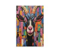 ESPLJQRYX Goat Poster Artwork Canvas Prints Picture Modern Canvas Wall Art Picture Wall Hanging for Bathroom Wall Decor 08x12inch(20x30cm)