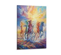 ESPLJQRYX Horse Wall Decor Poster Canvas Prints Picture Modern Wall Art Picture Wall Hanging for Bathroom Wall Decor 08x12inch(20x30cm)