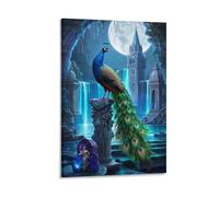 ESPLJQRYX Peacock Wall Decor Poster Canvas Prints Picture Modern Canvas Wall Art Picture Wall Hanging for Home Decorations 12x18inch(30x45cm)