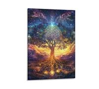 ESPLJQRYX Tree of Life Poster Artwork Giclee Canvas Prints Modern Canvas Wall Art Picture Wall Hanging for Dining Room Kitchen Home Office Decor 16x24inch(40x60cm)
