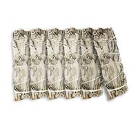 ESPOIR & AMOUR White Sage - 6 Spiritual Sage Sticks for Smudging, Healing and Ritual - Hand-Tied Sage Smudge Sticks to Cleanse Negativity - Sustainably Harvested 4 Inch Californian White Sage Bundle