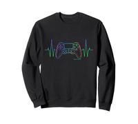 Esports Warrior Gamer Heartbeat Controller 80s Sweatshirt