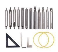 EsportsMJJ 12pcs HSS Milling Cutter Drill Bit Set Locksmith Tools Vertical Spare Parts for Key Cutting Machine
