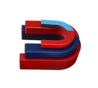 EsportsMJJ 3Pcs/Set U Shaped Horseshoe Magnet Red Blue Painted Pole Physics Experiment Teaching Tool
