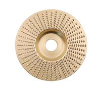 EsportsMJJ Round Polishing Angle Grinding Wheel Wood Sanding Carving 16mm Bore Shaping Disc Plane Rotary Tool - Gold Flat