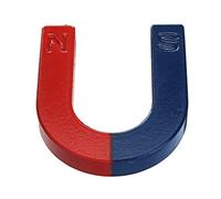 EsportsMJJ U Shaped Horseshoe Magnet 60mm Red Blue Painted Pole Physics Experiment Teaching Tool
