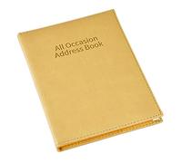 Esposti Address Book | All Occasions |A to Z Index | Beige PU Padded Leather Cover | 132 x 180mm