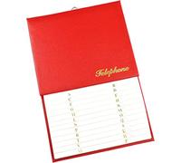 Esposti Address & Telephone Index | Vinyl Grained Cover & Hanging Hook | Red | Size 150 x 230mm