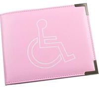 Esposti Disabled Blue Badge & Timer Holder - PU Leather Cover - Metal Corners - Hologram Safe - Pink
