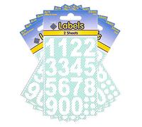 Esposti Multi Purpose Large Numbers Stickers - Self Adhesive - White Vinyl - 24mm - 10 Packs Containing 320 Sticky Numbers