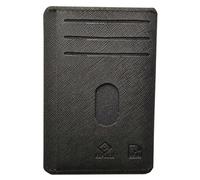 Esposti Slim Credit Card Wallet | RFID Safe | 4 Card Slots | ID Slot | Notes Pocket | Slim & Lightweight | PU Leather | Black
