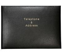 Esposti Telephone and Address Book - 64 Pages (128 Sides) - Black - Size 215 x 160mm