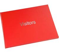 Esposti Visitors Book | Guest Record Book | for Guest Comments Hotels Restaurants Schools | Red Vinyl Cover | 720 Entries | Size 270 x 200mm