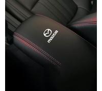EsprAL Car Leather Center Console Armrest Covers, For Mazda CX-5 Armrest Box Waterproof Wear-resistant Anti-slip Protector Accessories,C/Red-2013-2014