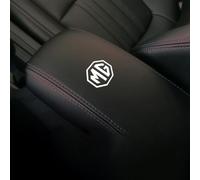 EsprAL Car Leather Center Console Armrest Covers, For MG4-EV 2022-2023 Armrest Box Waterproof Wear-resistant Anti-slip Protector Accessories,A/Black-2022-2023