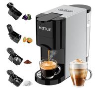 Espresso 4in1 Coffee Pods Machine for Nespresso Original/Dolce Gusto/Ground Capsule and ESE Coffee Pods,20 Bar Automatic Coffee Capsule Machine, AC-513K